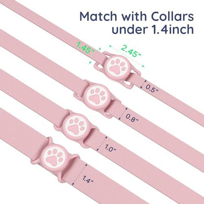 IP68 Waterproof Dog AirTag Holder for Dog Collar, Soft, Stretchy Silicone