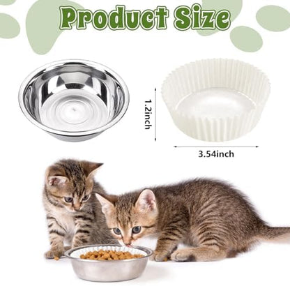 200 Pcs Pet Disposable Feeding Bowls Liner Bulk