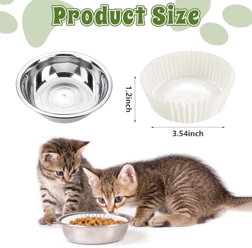 200 Pcs Pet Disposable Feeding Bowls Liner Bulk