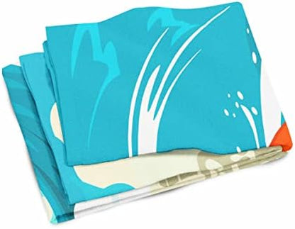 Caroline's Treasures MLM1282TWL3060 Surfer Dog Brindle Cardigan Corgi Premium Beach Towel Oversized Towel Beach Blanket, Pool, Beach Essentials, Yoga, Premium Bath Towel, Quick Dry Plush