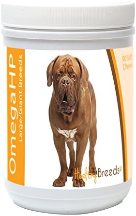 Healthy Breeds Dogue de Bordeaux Omega HP Fatty Acid Skin and Coat Support Soft Chews 90 Count