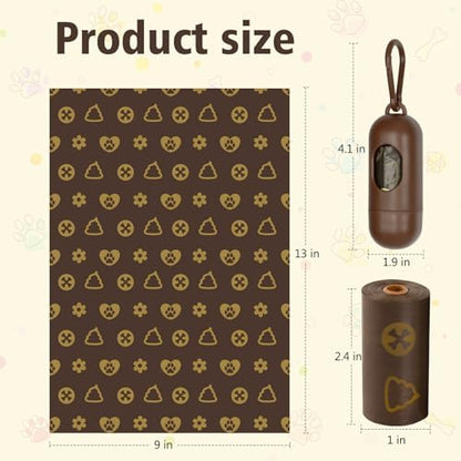 Dog Poop Bags with Dispenser 18 Rolls 270 Count Pet Waste Bags Strong Thick