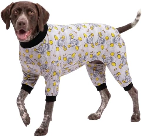 LovinPet Big Dogs PJs Clothes, Dog Pjs, Sleepytime Elephants Print, 3XL