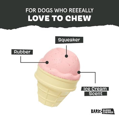 BarkBox I-Squeak Cone Dog Toy for Large Dogs, Perfect for Treat Spreading with a Wacky Bounce for Endless Playtime
