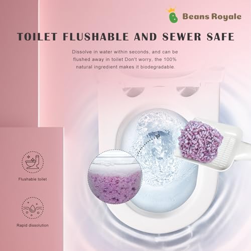 2pcs Pack (6L x 2) Tofu Cat Litter, Clumping Kitty Litter, Flushable,Pea Fiber,Dust Free, Odor Control, Low Tracking, Lightweight (Lavender)