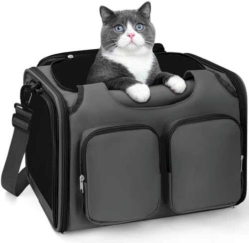 Dog Cat Carrier Airline Approved Collapsible Soft-Sided Pet Travel Bag