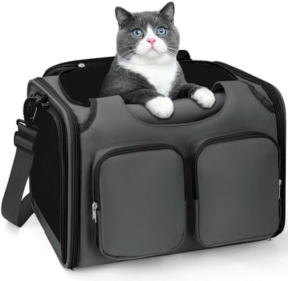 Dog Cat Carrier Airline Approved Collapsible Soft-Sided Pet Travel Bag