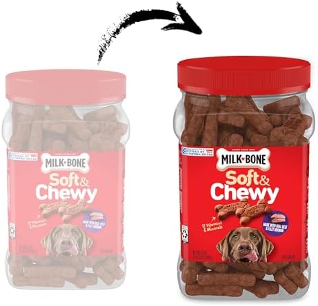 Milk-Bone Soft & Chewy Dog Treats, 25 Oz. Canister