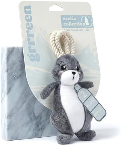 Premium Plush Dog Toy - Arctic Hare Plush Toy, Small Eco Friendly