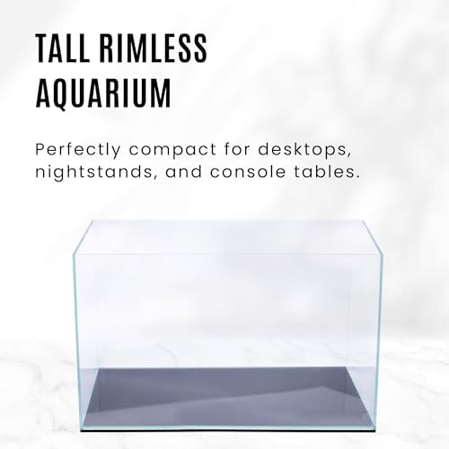 UNS Ultra Clear Rimless Tank - 25.6GAL | 97.2L - 23.62x14.17x17.71 | 60x36x45 CM, 6mm Glass Thickness, Leveling Mat Included - Low Iron, High Clarity Fish Tank w/ 45° Mitered Edge - [60T]