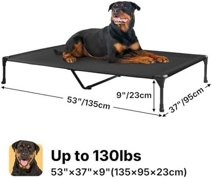 Veehoo Outdoor Elevated Dog Bed Large Sized Dogs, Cooling Raised Dog Cots