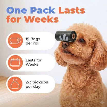 Best Pet Supplies GRS Poop Bags for Dogs - Black, 600 Count, Unscented