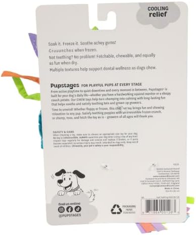 Cool Teething Stick Dental Dog Chew Toy, Soak & Freeze, 8.5"