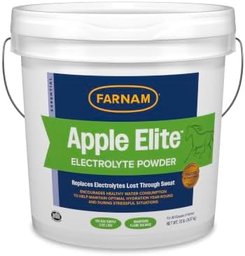 Farnam Apple Elite Horse Electrolytes Powder Supplement, 160 Day Supply