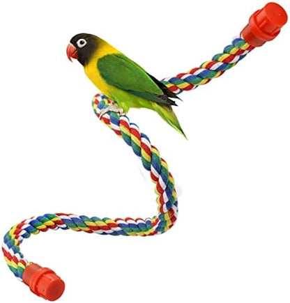 Mygeromon Bird Rope Perches Cage Climbing Accessories(31.5inch Plastic nut)