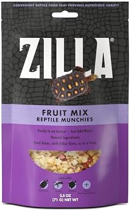 Zilla Reptile Food Munchies Fruit Mix, Tortoise Food, 2.5 Ounce
