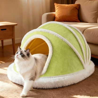 Cat Tent Beds for Indoor Cats, Cat Cave House with Removable Washable Cover