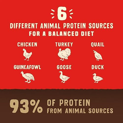 Stella & Chewy's Wild Red Raw Blend Kibble - Premium Freeze-Dried Raw Coated Dog Food - Perfect for Picky Eaters - High Protein Grain Free with 6 Poultry Sources - 3.5lb Bag (Pack of 3)
