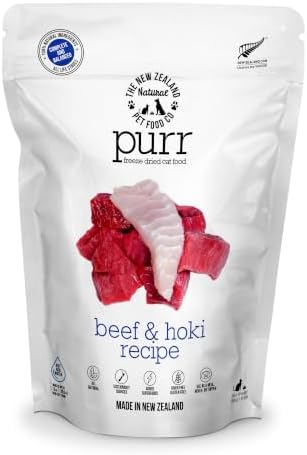 The New Zealand Natural Pet Food Co. Purr Beef and Hoki Freeze Dried Recipe