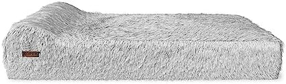 KOPEKS Dog Bed Chew Proof Replacement Cover Memory Foam Beds - Extra Large (Jumbo Size) - Fluffy Grey