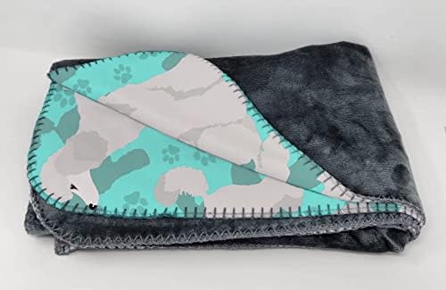 Caroline's Treasures MLM1060TBLT White Standard Poodle Soft Travel Blanket with Bag Airplane Blanket, Indoor Outdoor Camping Blanket for Traveling, Picnics, Beach Trips, Concerts