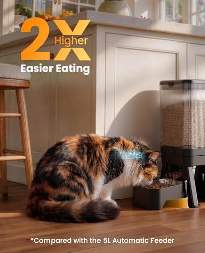 oneisall Automatic Cat Feeder for 2 Cats Pets, 32 Cups/7L