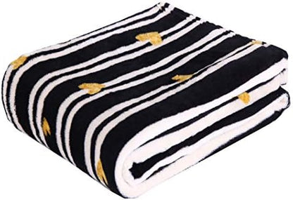 Valerian Luxury Velvet Super Soft Light Weight Blanket Prints Fleece Throw - All Year Round Home Decor, Fuzzy Warm and Cozy Throws, Couch and Gift, 50 x 60inch, Golden Heart