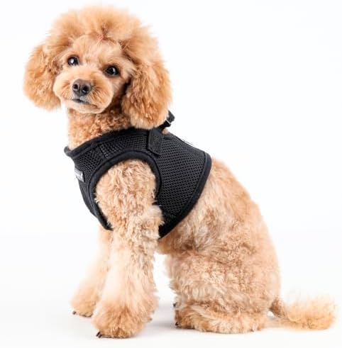 Puppia Soft Vest Dog Harness - Black - Medium