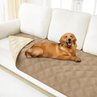 Smiry Waterproof Dog Bed Cover, Reversible Pet Blanket for Sofa Couch