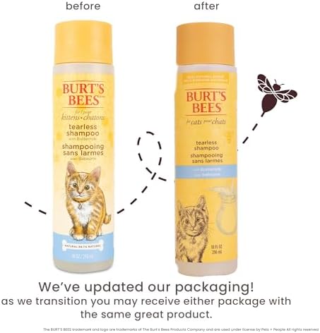 Burts Bees for Pets Tearless Kitten Shampoo with Buttermilk, 10 Fl Oz