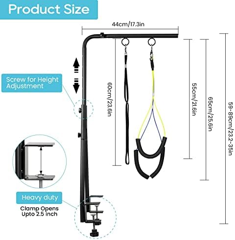 Adjustable Pet Grooming Arm with Clamp for Small & Medium Large Dogs,35"