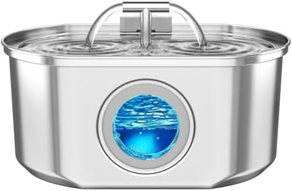 Cat Water Fountain Stainless Steel - 3.2L/108oz Cat Drinking Fountain