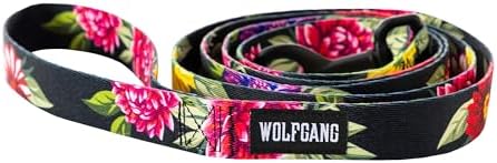 Wolfgang Heavy Duty Dog Leash, Pull-Tested to Over 800 lbs for Walking & Training, DarkFloral Print, Large