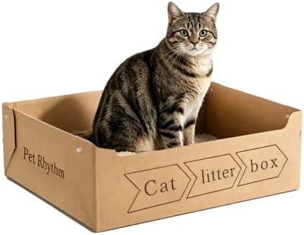 Disposable Cat Litter Box for Big Cats (20''x16''x6'')