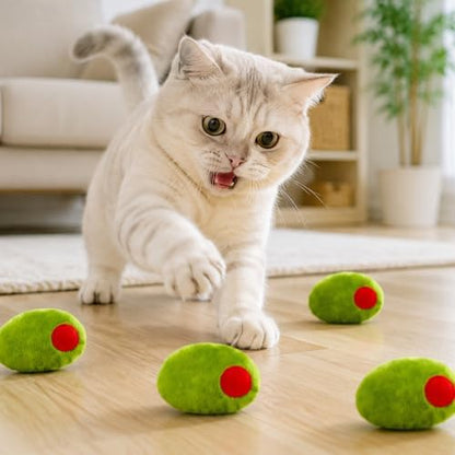 5Pcs Olive Catnip Crinkle Paper Sound Toys for Cat, Catmint Cat Toy Gift