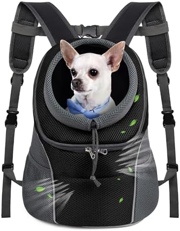 WOYYHO Pet Dog Carrier Backpack, Ventilated Small Dog Front Backpack