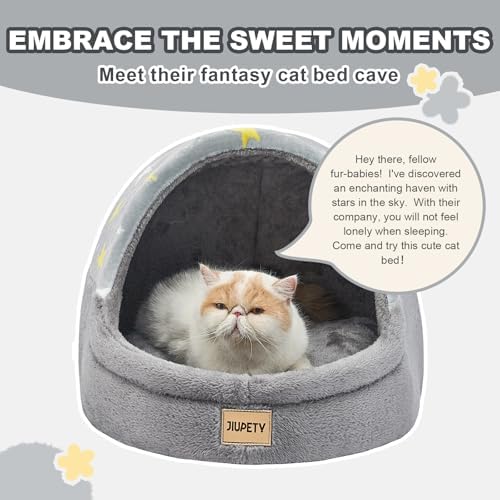 Cute Cat Beds for Indoor Cats, Cat Cave Bed for Kittens, Large Cat Cave