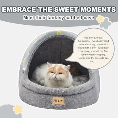 Cute Cat Beds for Indoor Cats, Cat Cave Bed for Kittens, Large Cat Cave