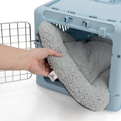 SportPet Waterproof Replacement Bed for Cat Carrier – Plush Washable Fleece Pad Fits Large & X-Large Hard-Sided Travel Cat Carriers, Crate Mat Insert for Cats, Kittens, Dogs, & Small Pets – Gray