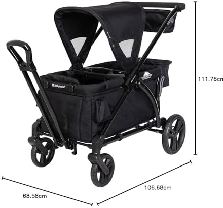 Baby Trend Expedition 2-in-1 Stroller Wagon Plus, Ultra Black