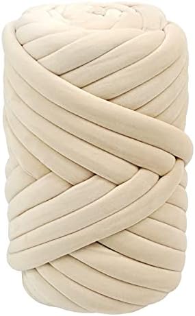 Casaphoria Chunky Yarn for Hand & Arm Knitting, Super Soft Giant Yarn Blanket for Pets & Pillows (Beige, 3Lbs)