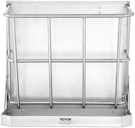 VEVOR Wall Mounted Hay Rack, 18.5 Gallon Livestock Feeder with 2.5 Gallon Feed Tray, 2 in 1 Hay and Grain Feeder, Feeds up to 5 Goats, Heavy-Duty Galvanized Steel Goat Feeders for Farm Sheep Horses