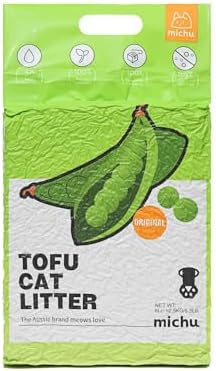 Michu Tofu Cat Litter Natural Clumping Tofu Cat Litter, Fast Clumping and Easily Scoop-able 5.5lb/88oz 5 Scents - Original, 4 Pack