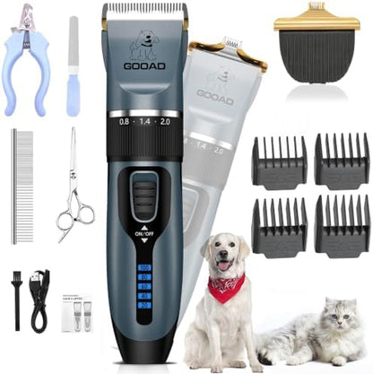 Dog Clippers Grooming Kit and Trimmer for Small and Large Dogs Cats