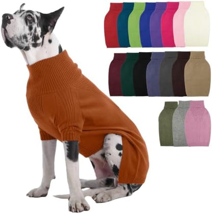 IECOii Great Dane Sweater,Extra Large Dog Sweaters for Giant Breed Dogs 4XL