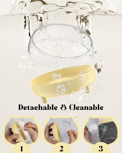 Pawfly Hamster Sand Bath Container, Hamster Sand Bath Box, Hamster Bathtub, Hamster Bathroom, Hamster Toilet, Plastic Dust Bath for Dwarf Hamsters, Syrian Hamsters, Mice, Gerbils & Small Animals
