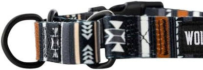 Wolfgang Heavy Duty Martingale Dog Collar with Quick Release Nylon Buckle for Walking & Training, NewMoon Print, Medium