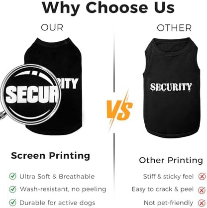 BINGPET Dog Security Shirt, Soft Cotton Puppy T-Shirt, Halloween Costumes