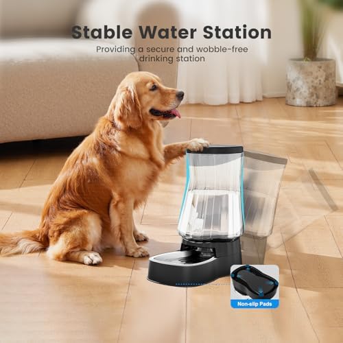 Automatic Dog Water Dispenser, Stainless Steel Bowls Feeder, 100% BPA-Free
