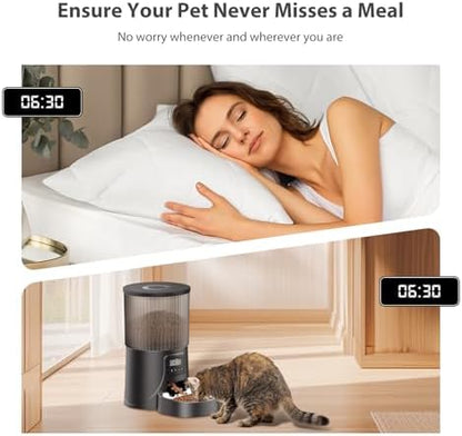 PETULTRA Automatic Cat Feeder: 4L Timed Cats Food Dispenser Programmable